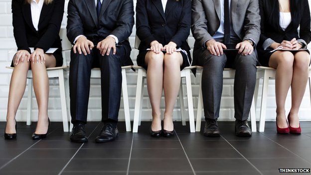 people waiting for a job interview (stock image)