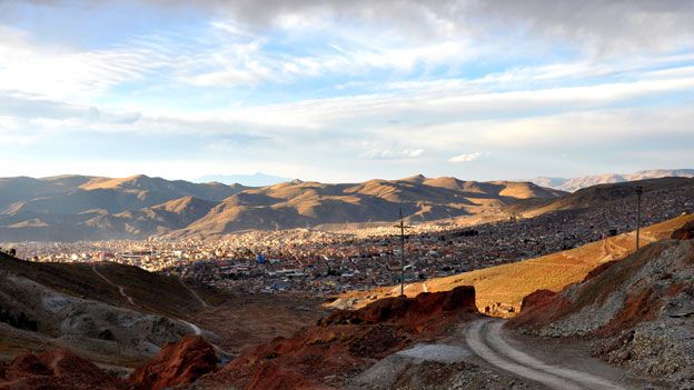 View of the city of Potosi from the Cerro Rico