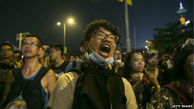 Hong Kong protestors have been camped out for a week