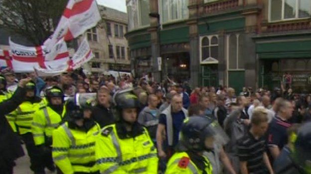 Last month, more than a thousand people from far-right groups - including the English Defence League - marched through Rotherham.