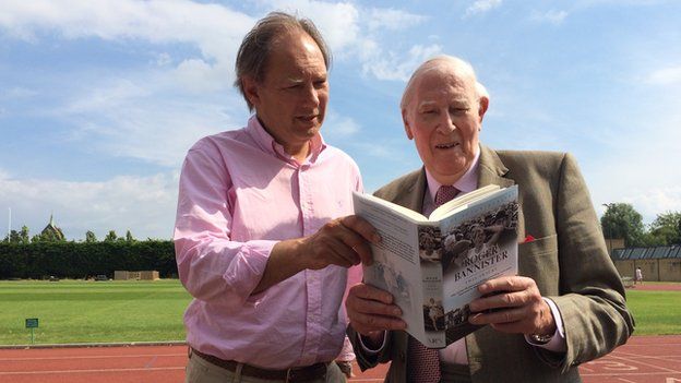 Sir Roger with race organiser Andrew Taylor