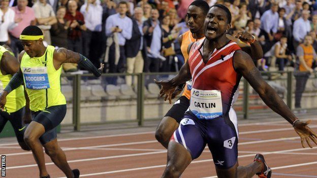 Justin Gatlin at the Brussels Diamond League meeting