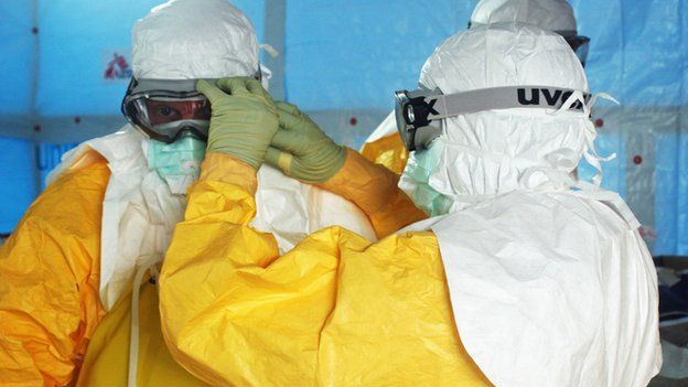 Doctors preparing to treat Ebola patients