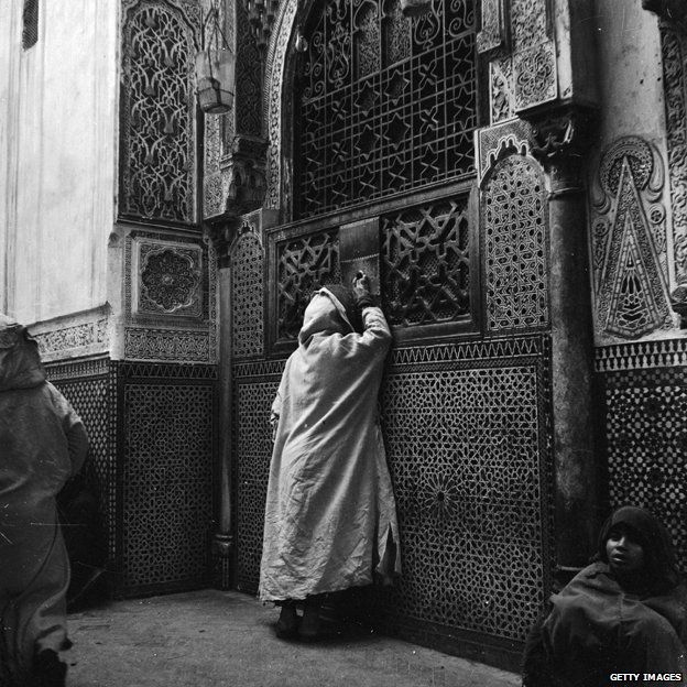 Moulay Idris Mosque in Fez, circa 1950