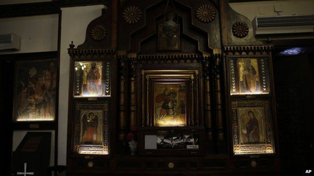 Coptic Christian landmark church restored in Cairo - BBC News