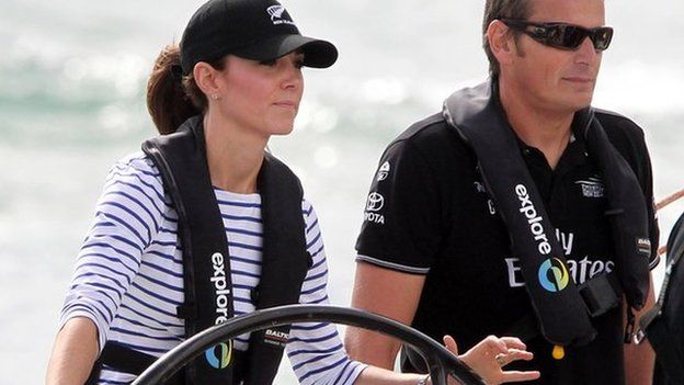 The Duchess of Cambridge racing yachts in New Zealand