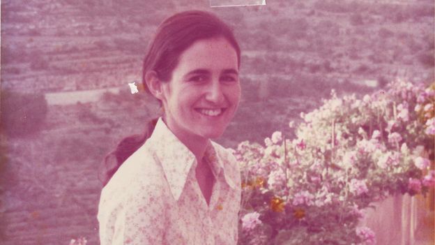 Rula Ghani as a student in 1969