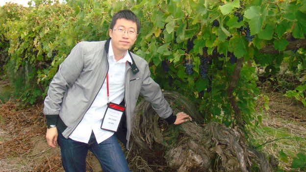 Xin Jin at his winery in South Australia