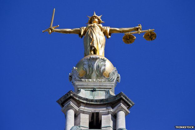 The scales of justice, atop the Old Bailey