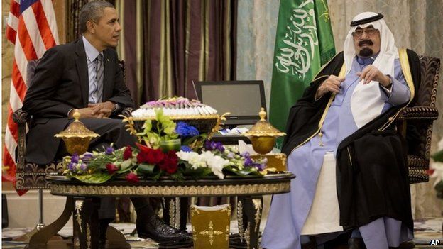 Barack Obama and Saudi King Abdullah (28/03/14)