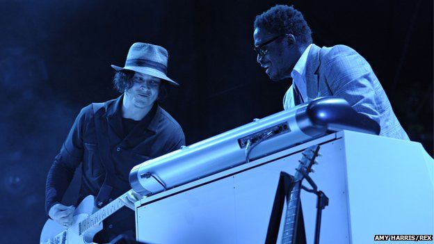 Jack White with Isaiah Owens (right)