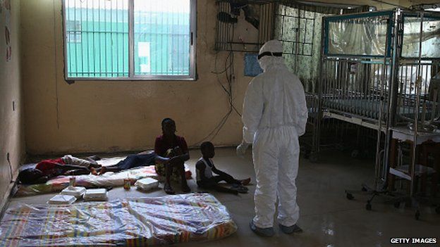 Ebola holding centre in Monrovia, Liberia.
