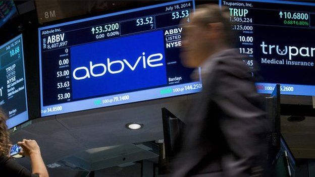 AbbVie on a stock market screen