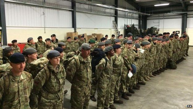 The UK's 22 Field Hospital prepares to fly out to Sierra Leone, 16 Oct