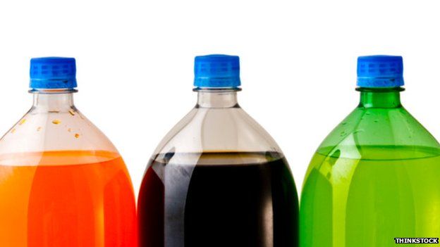 Fizzy drinks contain lots of sugar