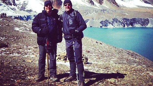 Sgt Paul Sherridan [left] and Steve Wilson in the Himalayas