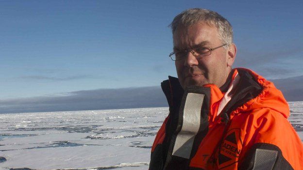 Prof Tom Rippeth in the Arctic