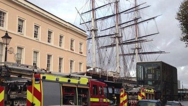 London Fire Officers attend Cutty Sark