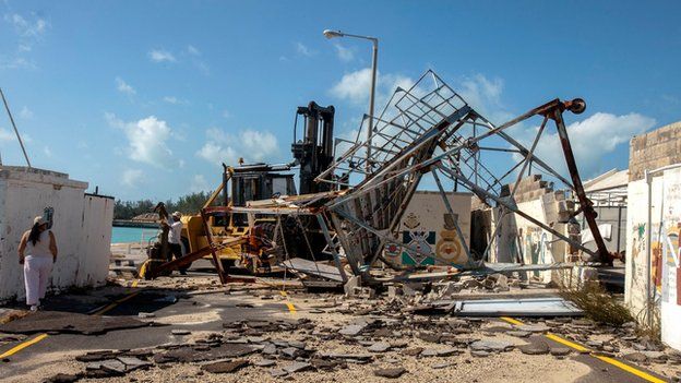 Damage from Hurricane Gonzalo