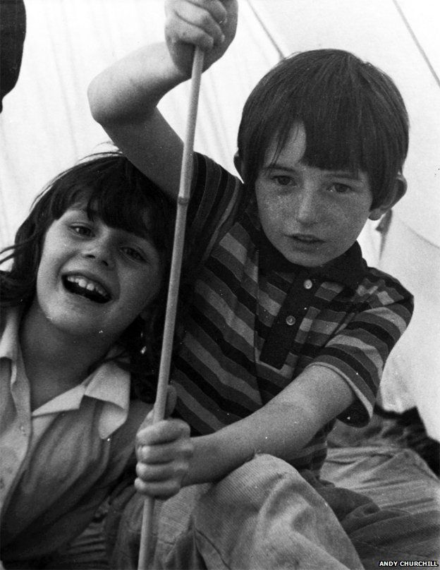 Kids in tent