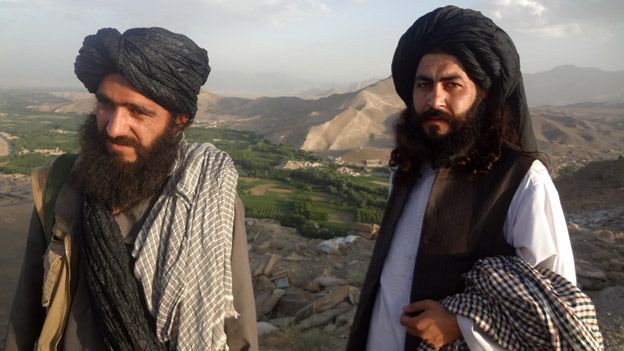 Taliban fighters in the Tangi Valley, Afghanistan