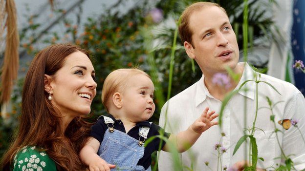 The Duke and Duchess of Cambridge with baby Prince George