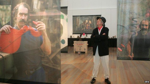 Rene Burri at his exhibition at the Tinguely Museum in Basel, Switzerland on 21 January 2005