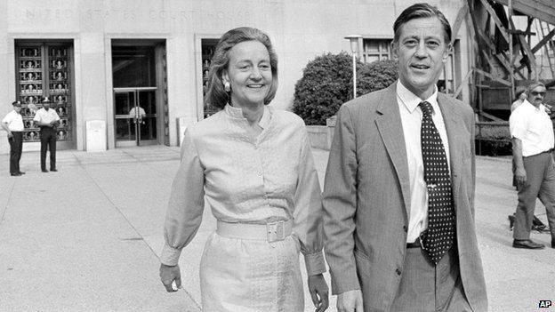 Washington Post Publisher Katharine Graham (left) and Ben Bradlee. Photo: 1971