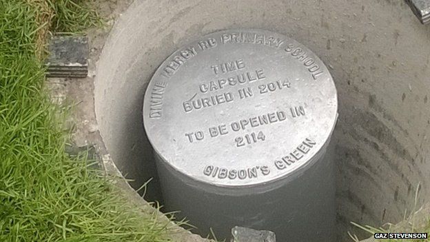 Time capsule buried in Gibson's Green