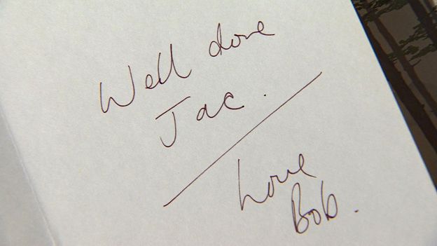 Handwritten note from Bob Lambert