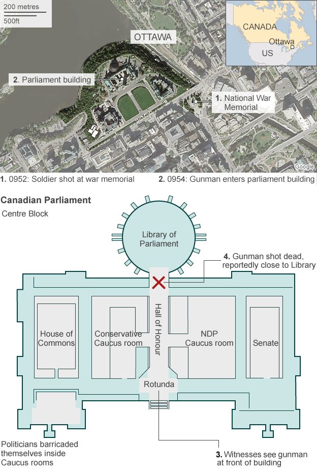 A map of Canadian parliament