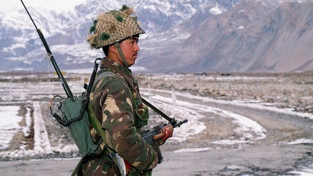 An Indian soldier at Siachen, dubbed the world's highest battlefield