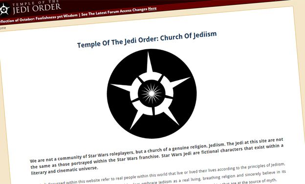 Home page of the Temple of the Jedi Order