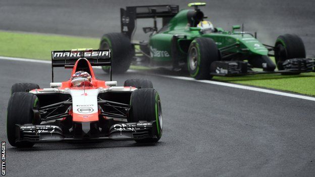 Marussia and Caterham cars
