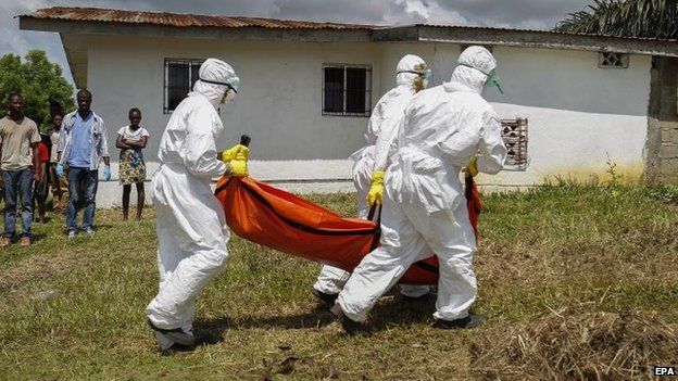 Burial in Monrovia, Liberia, 24 Oct