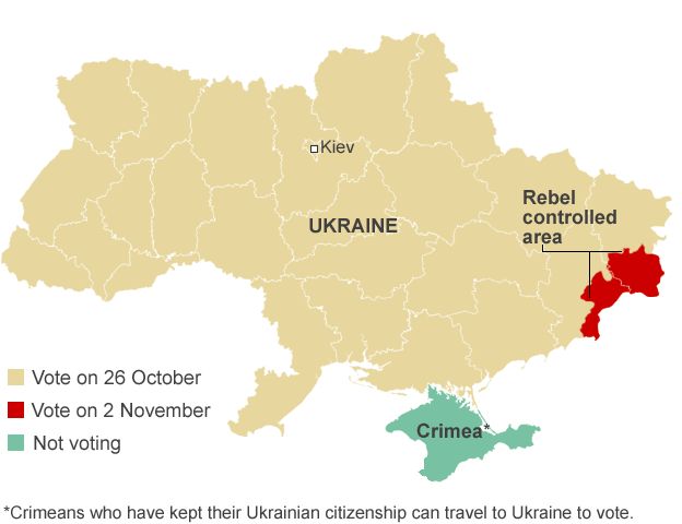 Ukraine vote map