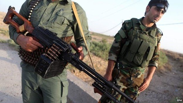 Peshmergas in town of Gwer, south of Irbil - 18 September