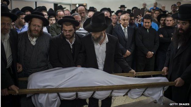 Funeral of Karen Mosquera in Jerusalem (27/10/14)