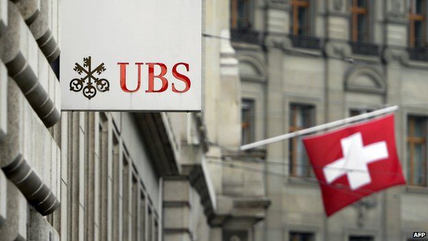 UBS logo and Swiss flag