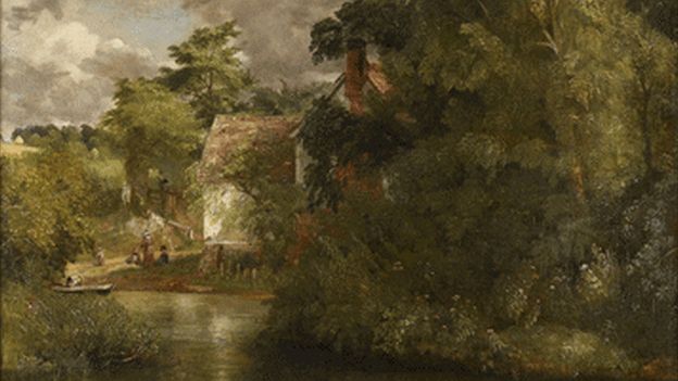 Constable's Willy Lott's House from the Stour (Valley Farm)