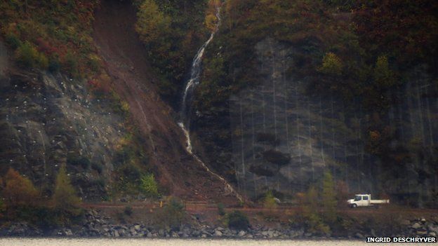 Landslide at the Stromeferry Bypass