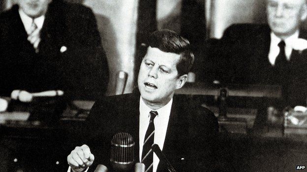 John F Kennedy gives his first State of the Union address