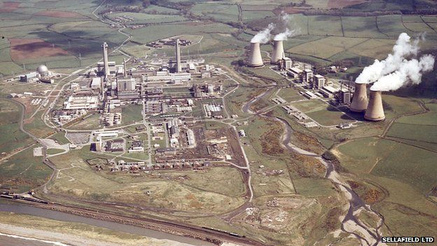 An aerial shot of Sellafield