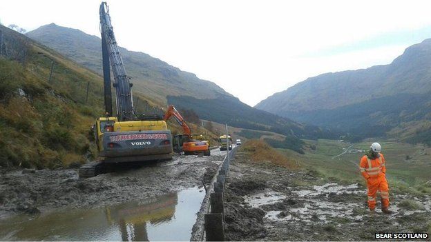 Hopes to reopen landslip-hit A83 Rest and Be Thankful - BBC News