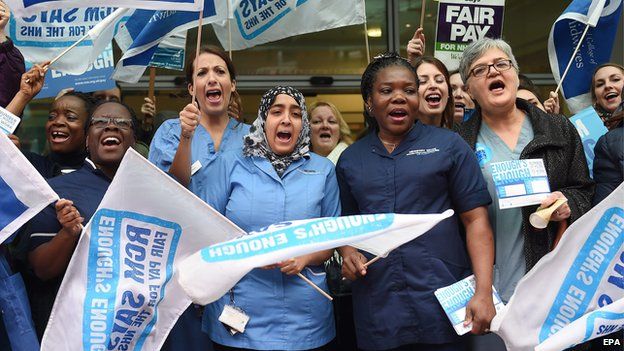 Midwives on strike