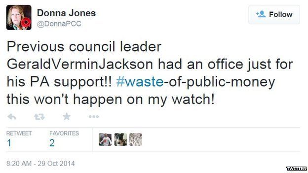 Tweet from Donna Jones