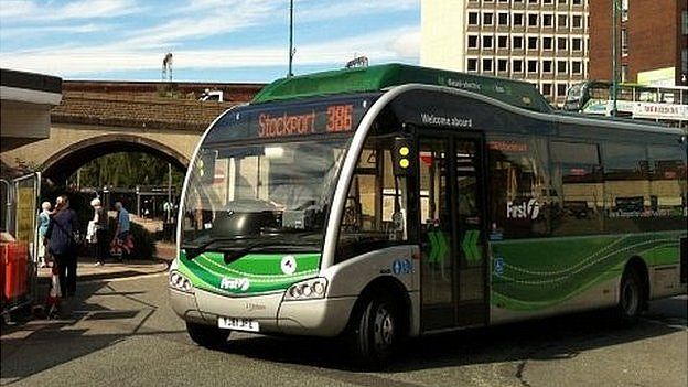 A bus in Stockport