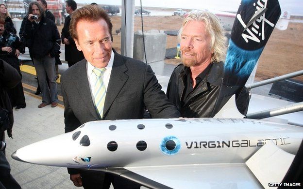 Richard Branson (right) with Arnold Schwarzenegger