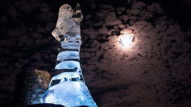 Ice sculpture on Snowdon