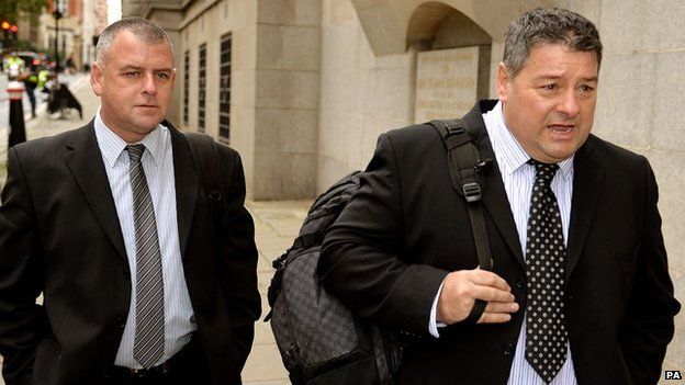 Colin Kaler and Terence Hughes (right), of the security firm G4S,
